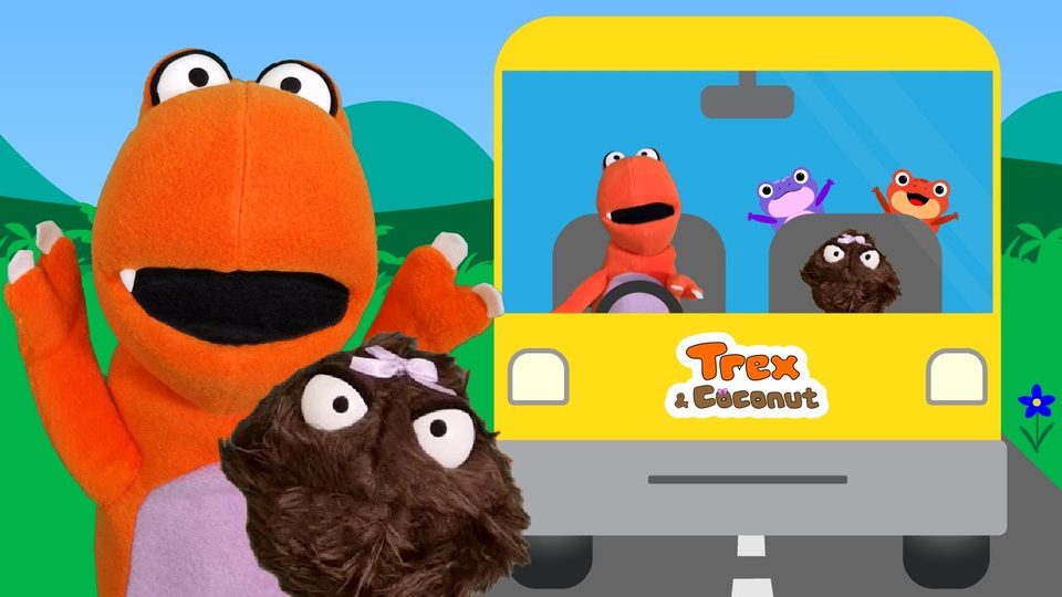 Wheels on the Bus – kids’ song from Trex and Coconut